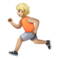 🏃🏼 Emoji Persona Corriendo: Tono De Piel Claro Medio en Samsung One UI 6.1.