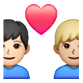 👨🏻‍❤️‍👨🏼 Emoji Pareja Enamorada - Hombre: Tono De Piel Claro, Hombre: Tono De Piel Claro Medio en Samsung One UI 6.1.