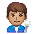 👨🏽‍🔧 Emoji Mechaniker: mittlere Hautfarbe Samsung One UI 6.1.