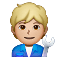 Emoji 🧑🏼‍🔧 Meccanico: Carnagione Abbastanza Chiara su Samsung One UI 6.1.