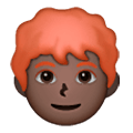 👨🏿‍🦰 Emoji Mann: dunkle Hautfarbe, rotes Haar Samsung One UI 6.1.