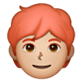 🧑🏼‍🦰 Emoji Erwachsener: mittelhelle Hautfarbe, rotes Haar Samsung One UI 6.1.
