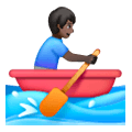 🚣🏿‍♂️ Emoji Hombre Remando En Un Bote: Tono De Piel Oscuro en Samsung One UI 6.1.