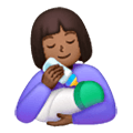 👩🏾‍🍼 Emoji stillende Frau: mitteldunkle Hautfarbe Samsung One UI 6.1.