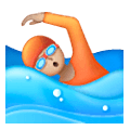 🏊🏼 Emoji Pessoa Nadando: Pele Morena Clara na Samsung One UI 6.1.