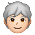 🧑🏻‍🦳 Emoji Erwachsener: helle Hautfarbe, weißes Haar Samsung One UI 6.1.