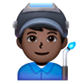👨🏿‍🏭 Emoji Fabrikarbeiter: dunkle Hautfarbe Samsung One UI 6.1.