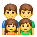 👨‍👨‍👧‍👦 Emoji Familie: Mann, Mann, Mädchen und Junge Samsung One UI 6.1.