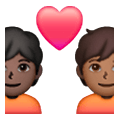 🧑🏿‍❤️‍🧑🏾 Emoji Liebespaar: Person, Person, dunkle Hautfarbe, mitteldunkle Hautfarbe Samsung One UI 6.1.