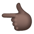 👈🏿 Emoji nach links weisender Zeigefinger: dunkle Hautfarbe Samsung One UI 6.1.