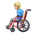 👨🏼‍🦽 Emoji Mann in manuellem Rollstuhl: mittelhelle Hautfarbe Samsung One UI 6.1.