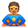 Émoji 🦸🏽 Super-héros : Peau Légèrement Mate sur Samsung One UI 6.1.