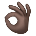👌🏿 Emoji OK-Zeichen: dunkle Hautfarbe Samsung One UI 6.1.
