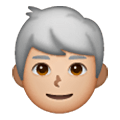 Émoji 👨🏼‍🦳 Homme : Peau Moyennement Claire Et Cheveux Blancs sur Samsung One UI 6.1.