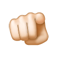 🫵🏻 Emoji Índice Apuntando Al Espectador: Tono De Piel Claro en Samsung One UI 6.1.