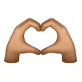 🫶🏽 Emoji Herz Hände: mittlere Hautfarbe Samsung One UI 6.1.