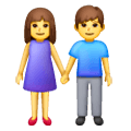 👫 Emoji Mann und Frau halten Hände Samsung One UI 6.1.