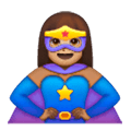 🦸🏽‍♀️ Emoji Superheroína: Tono De Piel Medio en Samsung One UI 6.1.