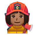 Emoji 👩🏾‍🚒 Pompiere Donna: Carnagione Abbastanza Scura su Samsung One UI 6.1.