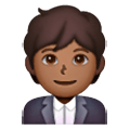🧑🏾‍💼 Emoji Oficinista Hombre: Tono De Piel Oscuro Medio en Samsung One UI 6.1.