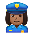 👮🏾‍♀️ Emoji Polizistin: mitteldunkle Hautfarbe Samsung One UI 6.1.