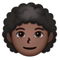🧑🏿‍🦱 Emoji Erwachsener: dunkle Hautfarbe, lockiges Haar Samsung One UI 6.1.