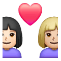 Émoji 👩🏻‍❤️‍👩🏼 Couple Avec Cœur - Femme: Peau Claire, Femme: Peau Moyennement Claire sur Samsung One UI 6.1.