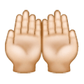 🤲🏻 Emoji Palmas Hacia Arriba Juntas: Tono De Piel Claro en Samsung One UI 6.1.