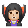 🧛🏼‍♀️ Emoji Vampiresa: Tono De Piel Claro Medio en Samsung One UI 6.1.