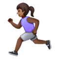 🏃🏾‍♀️ Emoji Mujer Corriendo: Tono De Piel Oscuro Medio en Samsung One UI 6.1.