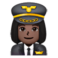 👩🏿‍✈️ Emoji Piloto Mujer: Tono De Piel Oscuro en Samsung One UI 6.1.