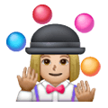 🤹🏼‍♀️ Emoji Mujer Haciendo Malabares: Tono De Piel Claro Medio en Samsung One UI 6.1.