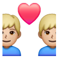 👨🏼‍❤️‍👨🏼 Emoji Casal Apaixonado - Homem: Pele Clara, Homem: Pele Clara na Samsung One UI 6.1.