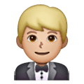 Emoji 🤵🏼‍♂️ Uomo in smoking: Carnagione Abbastanza Chiara su Samsung One UI 6.1.