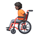 🧑🏿‍🦽 Emoji Person in manuellem Rollstuhl: dunkle Hautfarbe Samsung One UI 6.1.