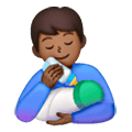 👨🏾‍🍼 Emoji Hombre Que Alimenta Al Bebé: Tono De Piel Oscuro Medio en Samsung One UI 6.1.