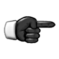 ☛ Emoji Indicador de dirección hacia la derecha (pintado) en Samsung One UI 6.1.