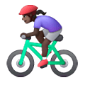 🚴🏿‍♀️ Emoji Mujer En Bicicleta: Tono De Piel Oscuro en Samsung One UI 6.1.