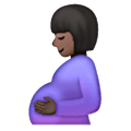 🤰🏿 Emoji schwangere Frau: dunkle Hautfarbe Samsung One UI 6.1.