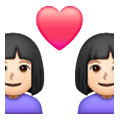 Émoji 👩🏻‍❤️‍👩🏻 Couple Avec Cœur - Femme: Peau Claire, Femme: Peau Claire sur Samsung One UI 6.1.