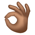 👌🏾 Emoji OK-Zeichen: mitteldunkle Hautfarbe Samsung One UI 6.1.