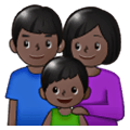 👪🏿 Emoji Família, Pele Escura na Samsung One UI 6.1.