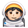 Emoji 🧑🏻‍🚀 Astronauta: Carnagione Chiara su Samsung One UI 6.1.