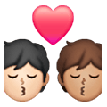 Emoji 🧑🏻‍❤️‍💋‍🧑🏽 Bacio Tra Coppia: persona, persona, Carnagione Chiara, Carnagione Olivastra su Samsung One UI 6.1.