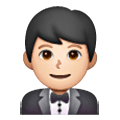 🤵🏻‍♂️ Emoji Homem de smoking: Pele Clara na Samsung One UI 6.1.
