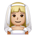 👰🏼‍♀️ Emoji Mujer Con Velo: Tono De Piel Claro Medio en Samsung One UI 6.1.