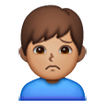 🙍🏽‍♂️ Emoji missmutiger Mann: mittlere Hautfarbe Samsung One UI 6.1.