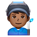 👨🏾‍🏭 Emoji Operario: Tono De Piel Oscuro Medio en Samsung One UI 6.1.