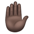 ✋🏿 Emoji Mano Levantada: Tono De Piel Oscuro en Samsung One UI 6.1.