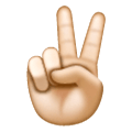 ✌🏻 Emoji Victory-Geste: helle Hautfarbe Samsung One UI 6.1.